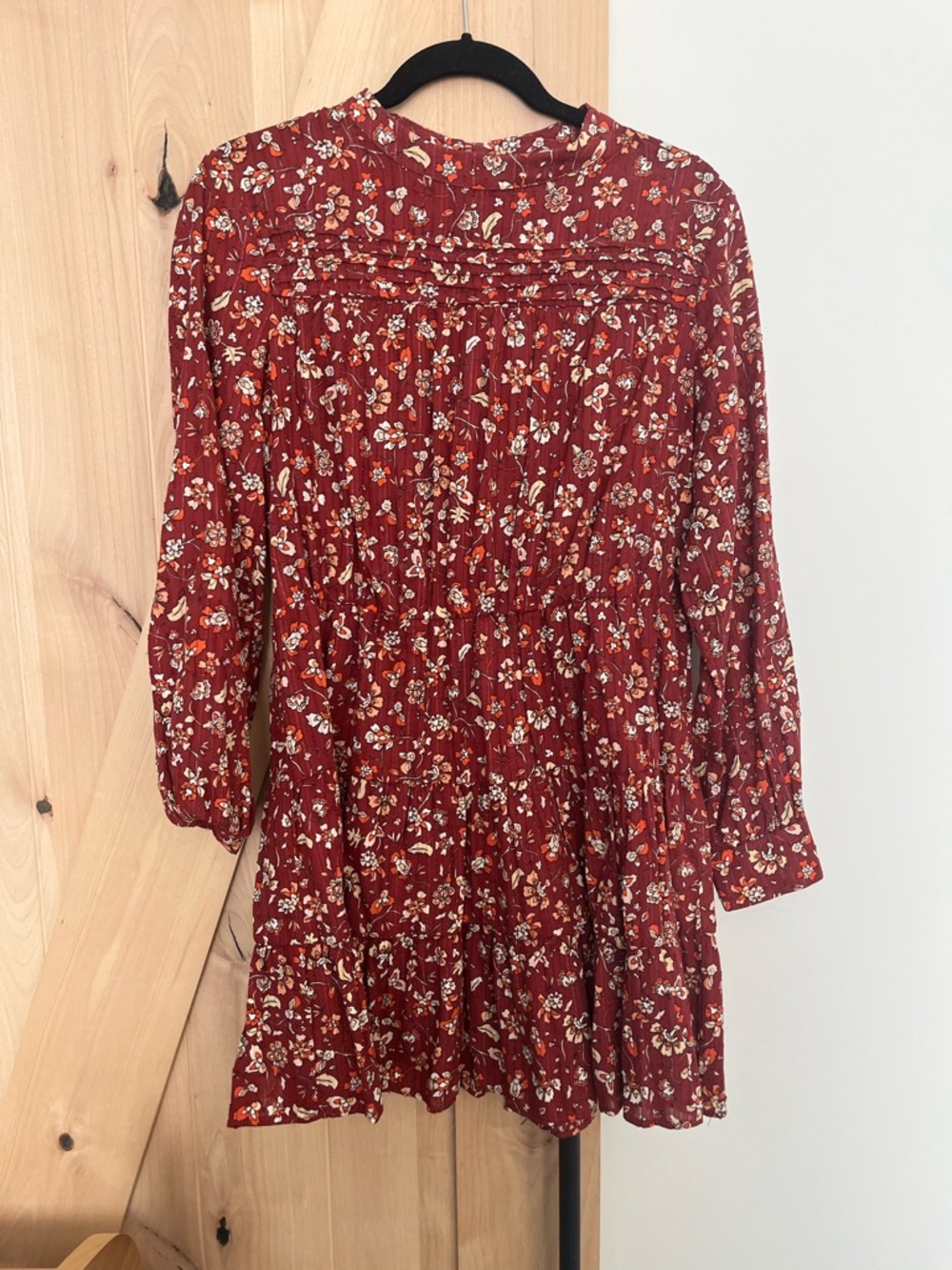 Zara Rust Red Floral Mini Dress